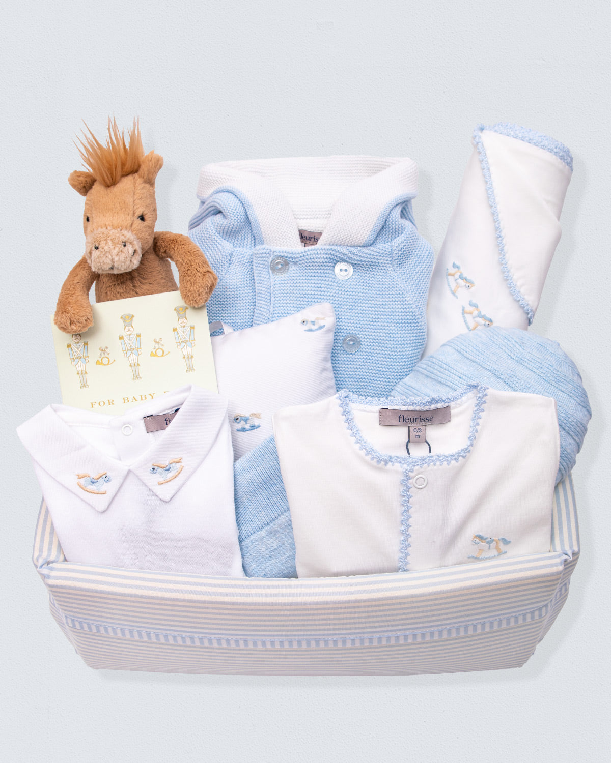Deluxe Embroidered Rocking Horse Gift Bundle